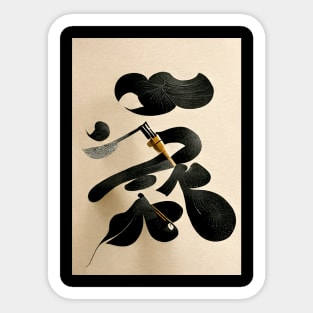 Japanese Calligraphy Sticker